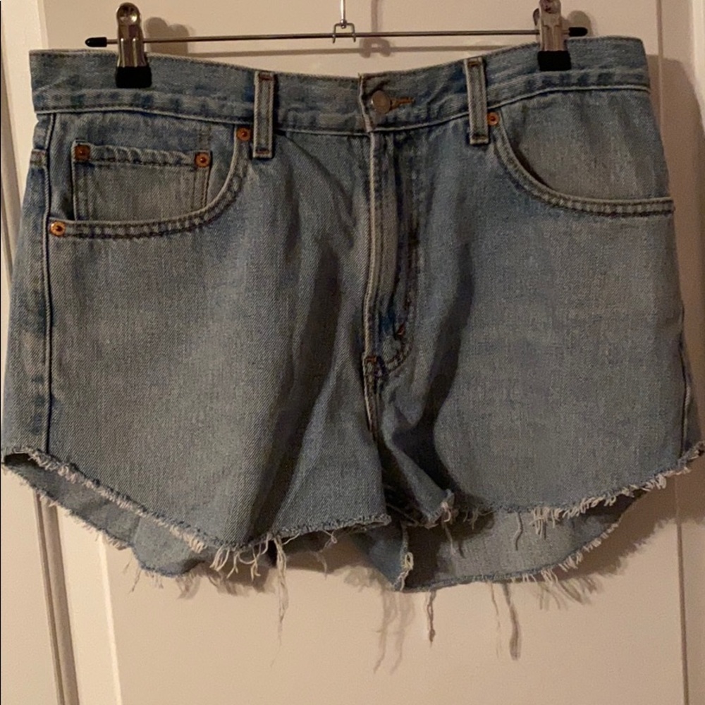 Levi’s high waisted denim shorts